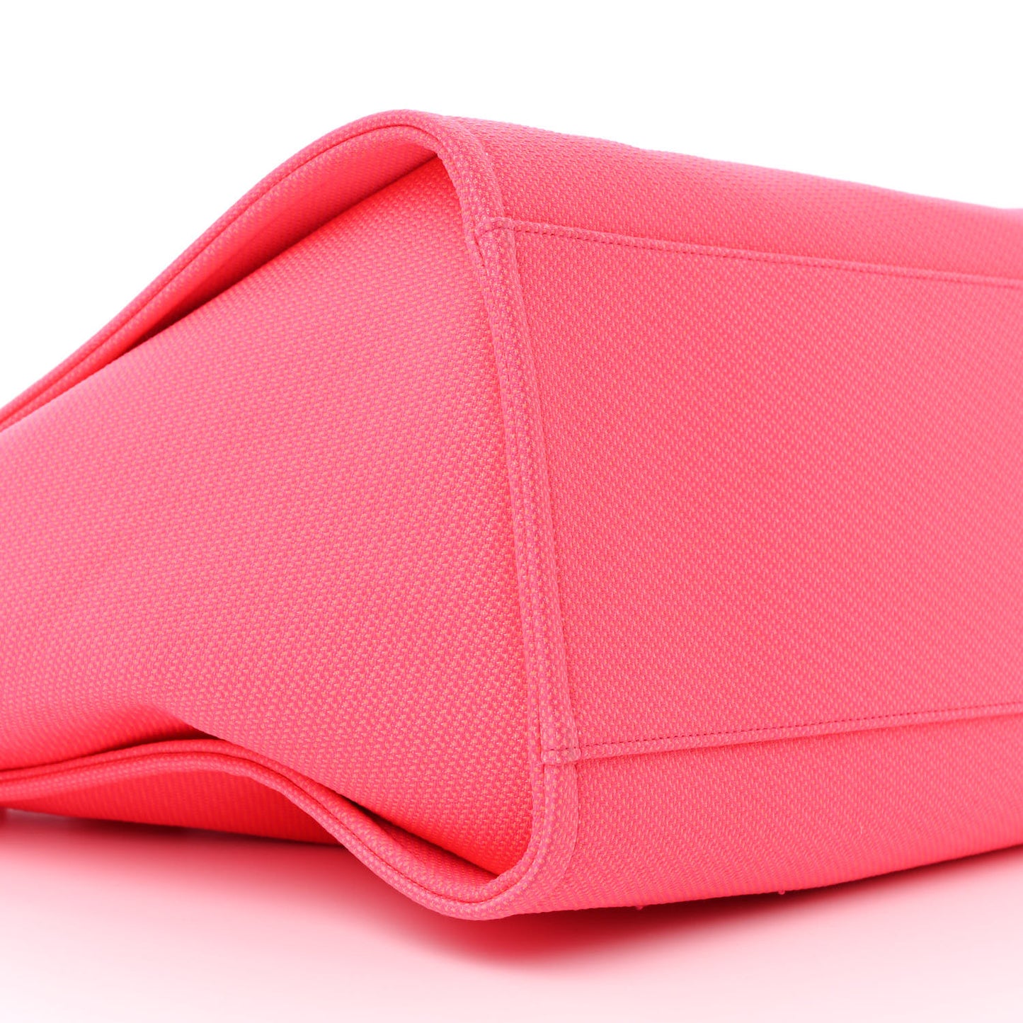 Mixed Fibers Calfskin Medium Deauville Tote Pink Orange