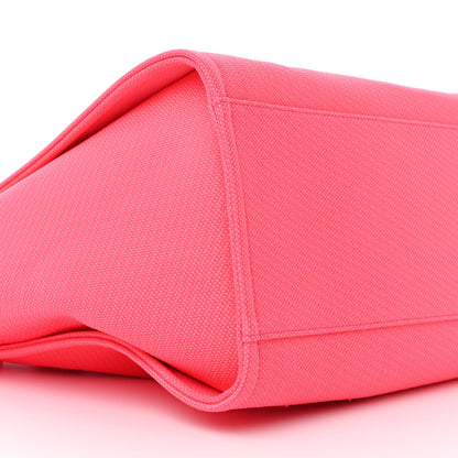 Chanel Mixed Fibers Calfskin Medium Deauville Tote Pink Orange 11 of 12