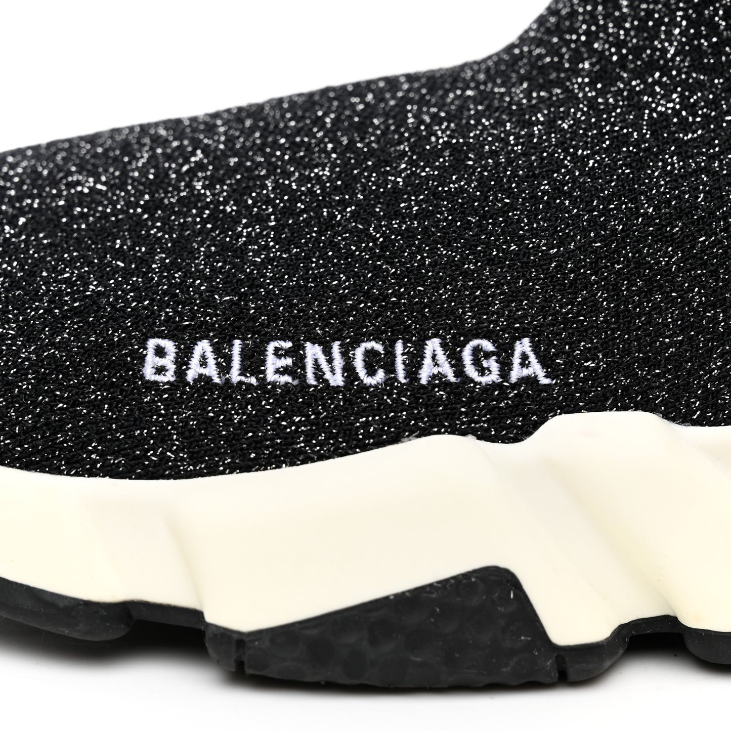 Knit Metal Womens Speed Sneakers 36 Black Gold