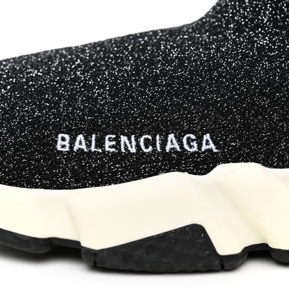 Balenciaga Knit Metal Womens Speed Sneakers 36 Black Gold 6 of 9