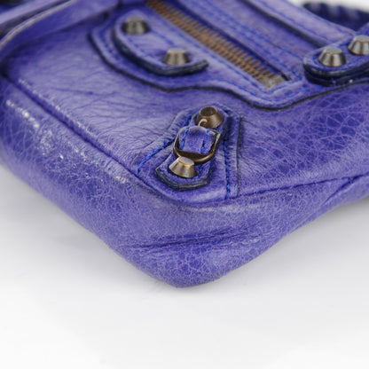 Balenciaga Agneau Classic Hardware Mini First Bag Charm Bleu Lavande 8 of 8
