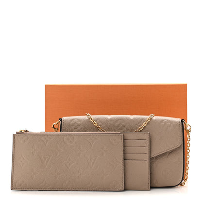Louis Vuitton Empreinte Pochette Felicie Chain Wallet Tourterelle 11 of 11