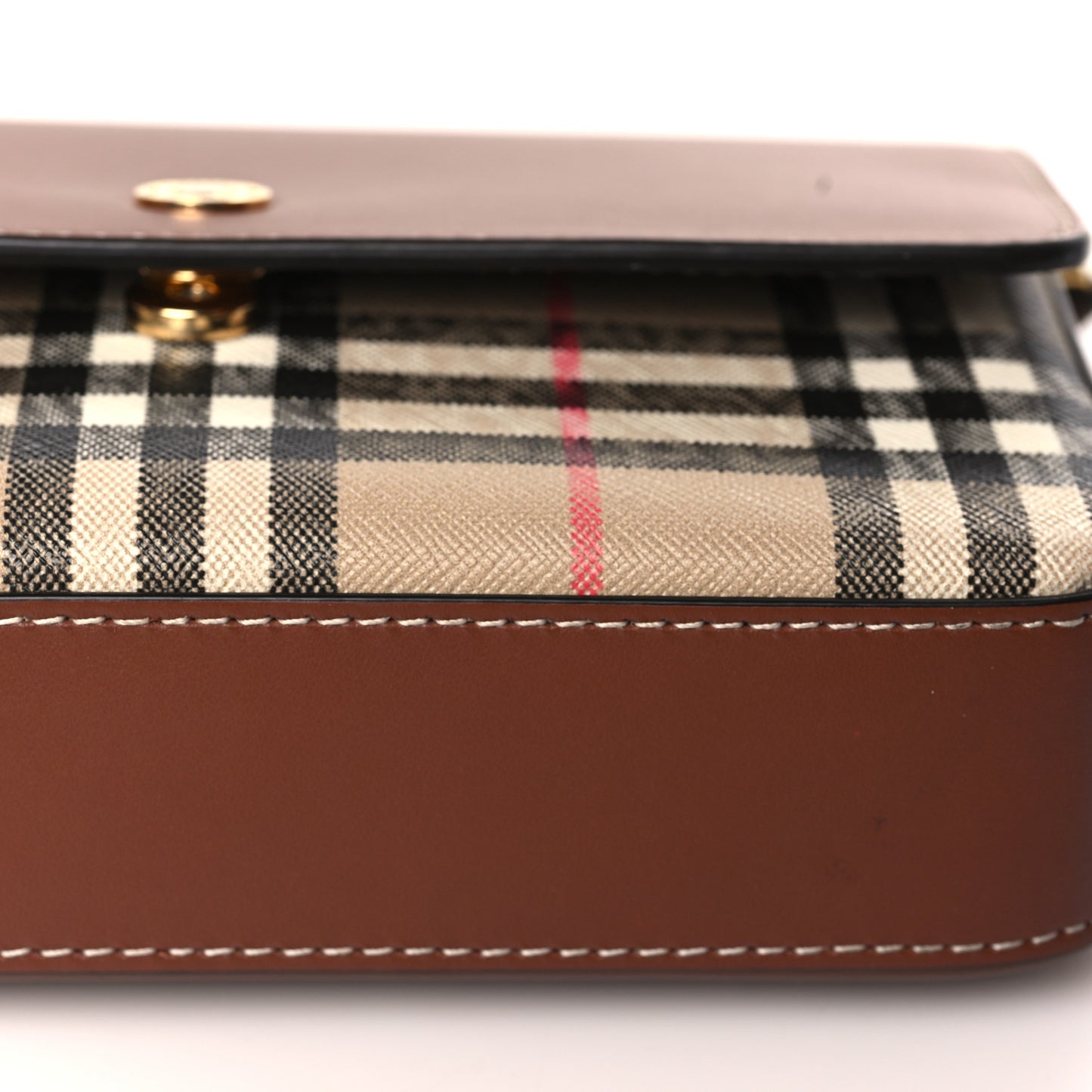 Calfskin Vintage Check New Hampshire Bag Archive Beige Tan