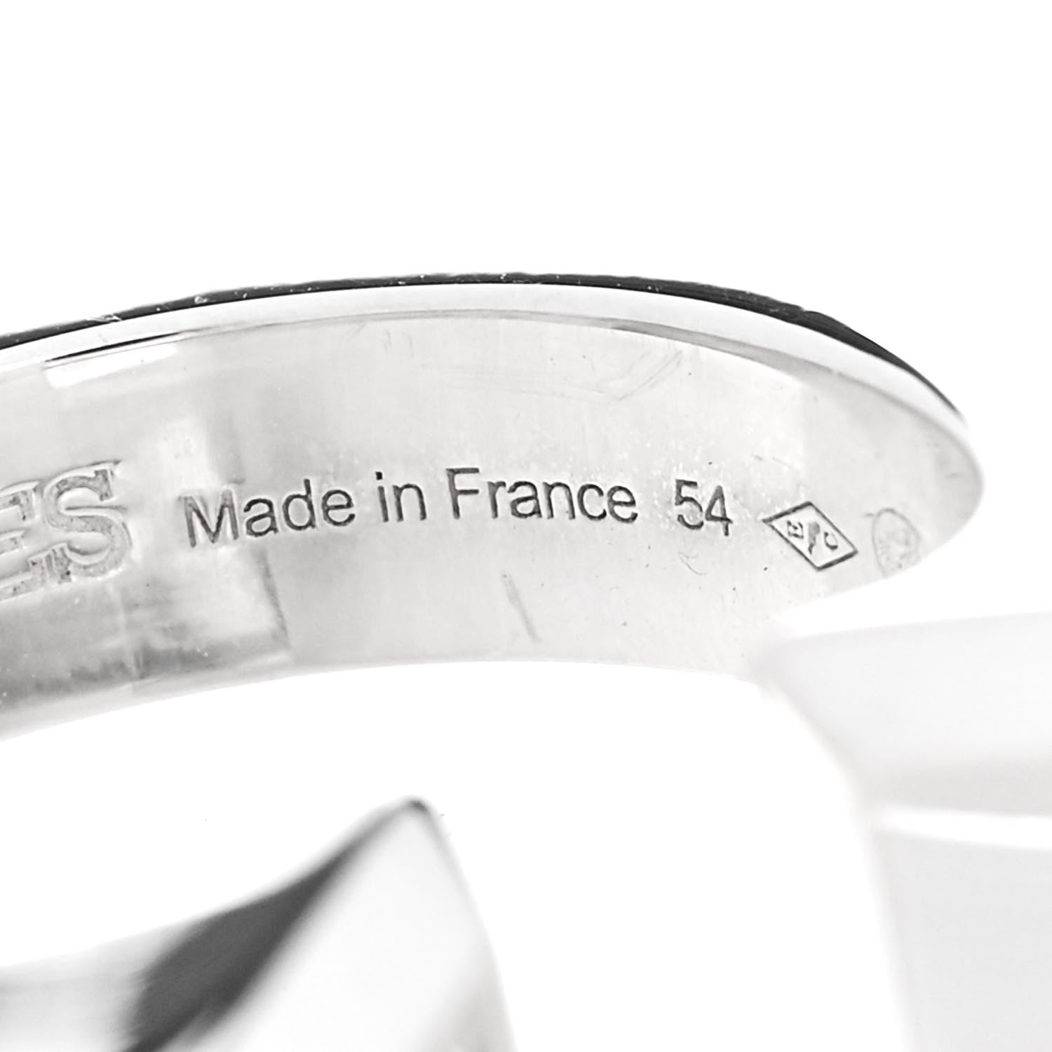 Hermes Sterling Silver Large Clou de Forge Ring 54 7 6 of 7