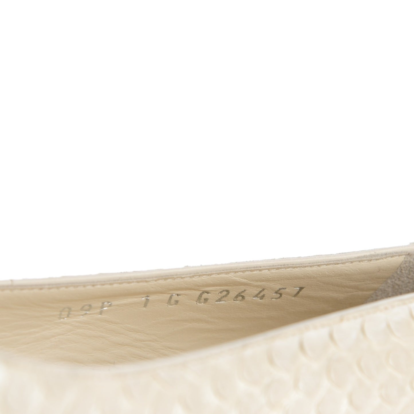 Python CC Ballerina Flats 38.5 Ivory