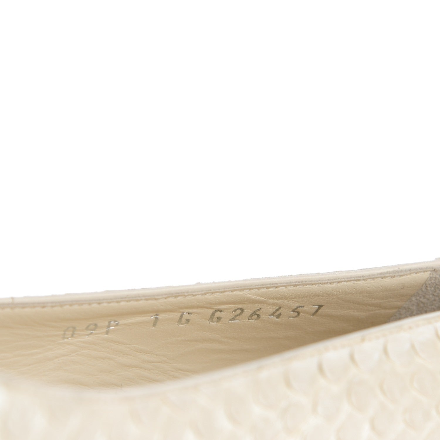 Chanel Python CC Ballerina Flats 38.5 Ivory 8 of 9