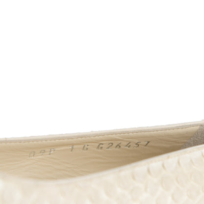 Chanel Python CC Ballerina Flats 38.5 Ivory 8 of 9