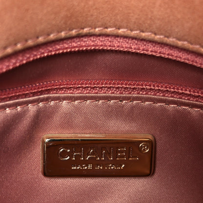 Chanel Suede Calfskin Crystal Mini Flap Pink Golden 6 of 11