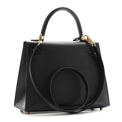 Hermes Epsom Kelly Sellier 25 Black 2 of 10