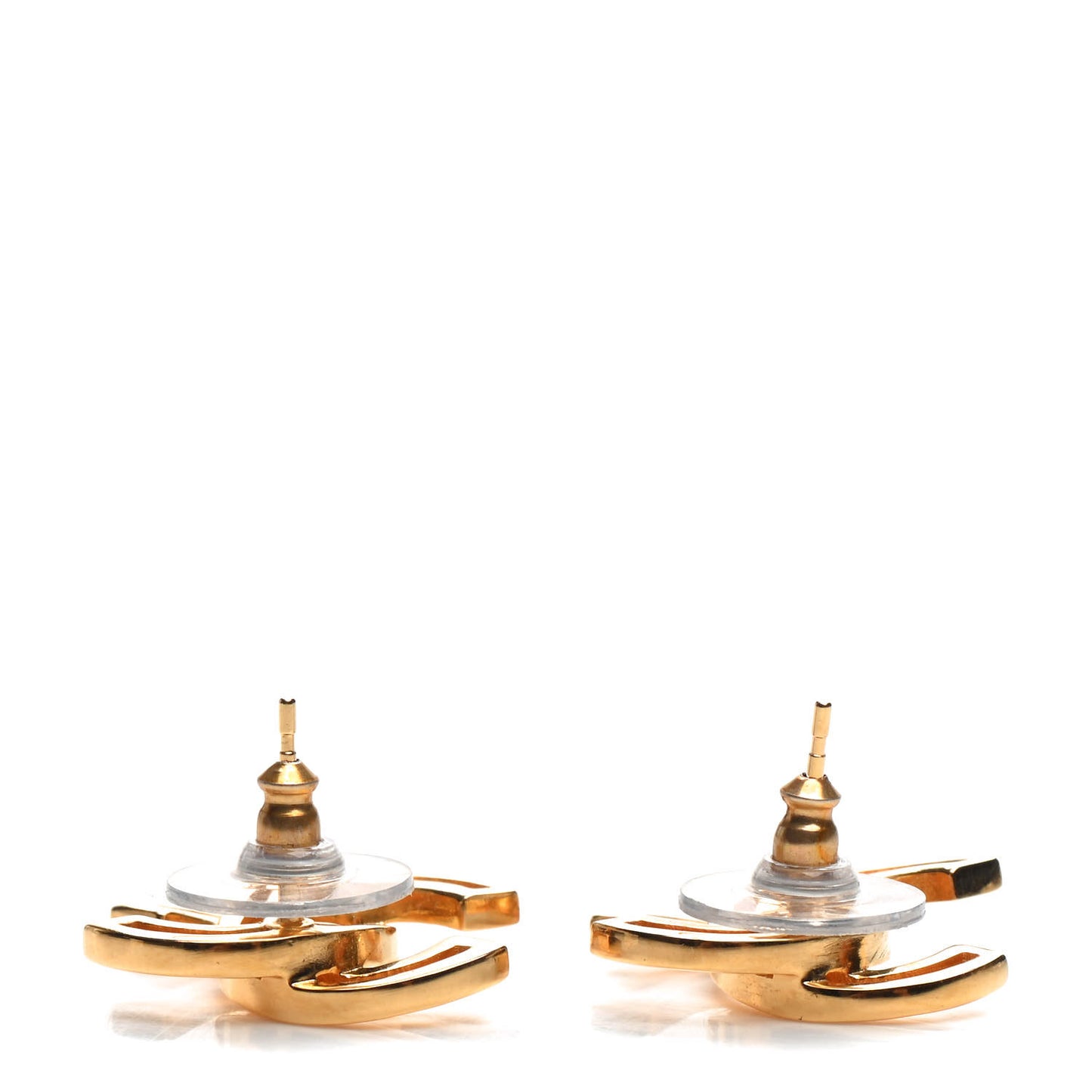 Metal Obazine CC Earrings Gold