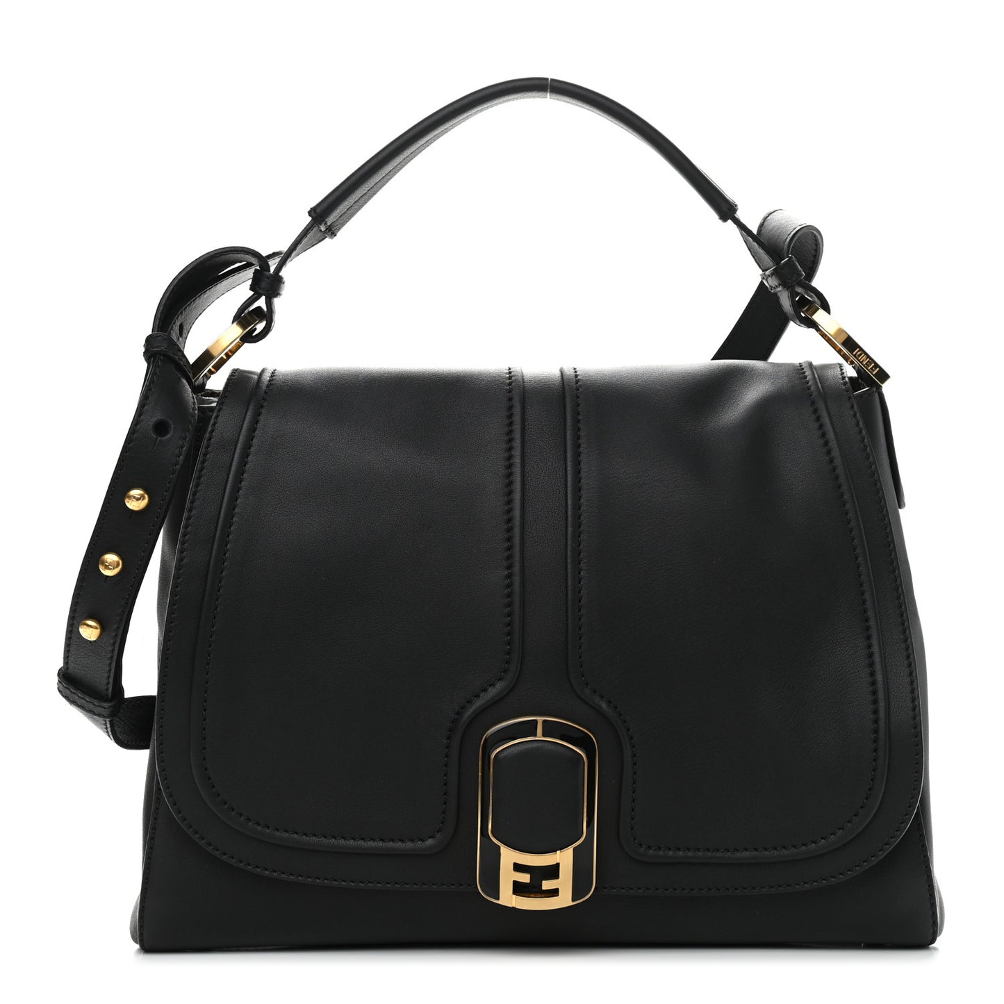 Vitello Dolce Marmol Anna Shoulder Bag Black