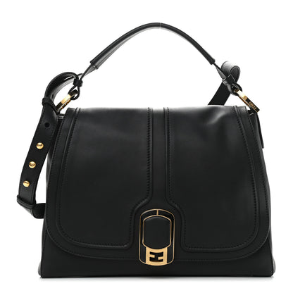Fendi Vitello Dolce Marmol Anna Shoulder Bag Black 1 of 10