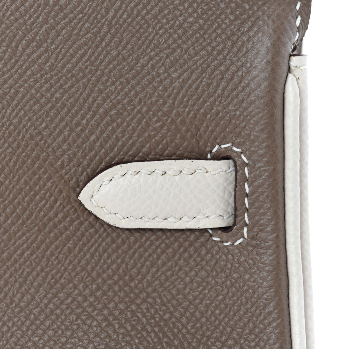 Epsom Horseshoe Birkin 25 Etoupe Craie