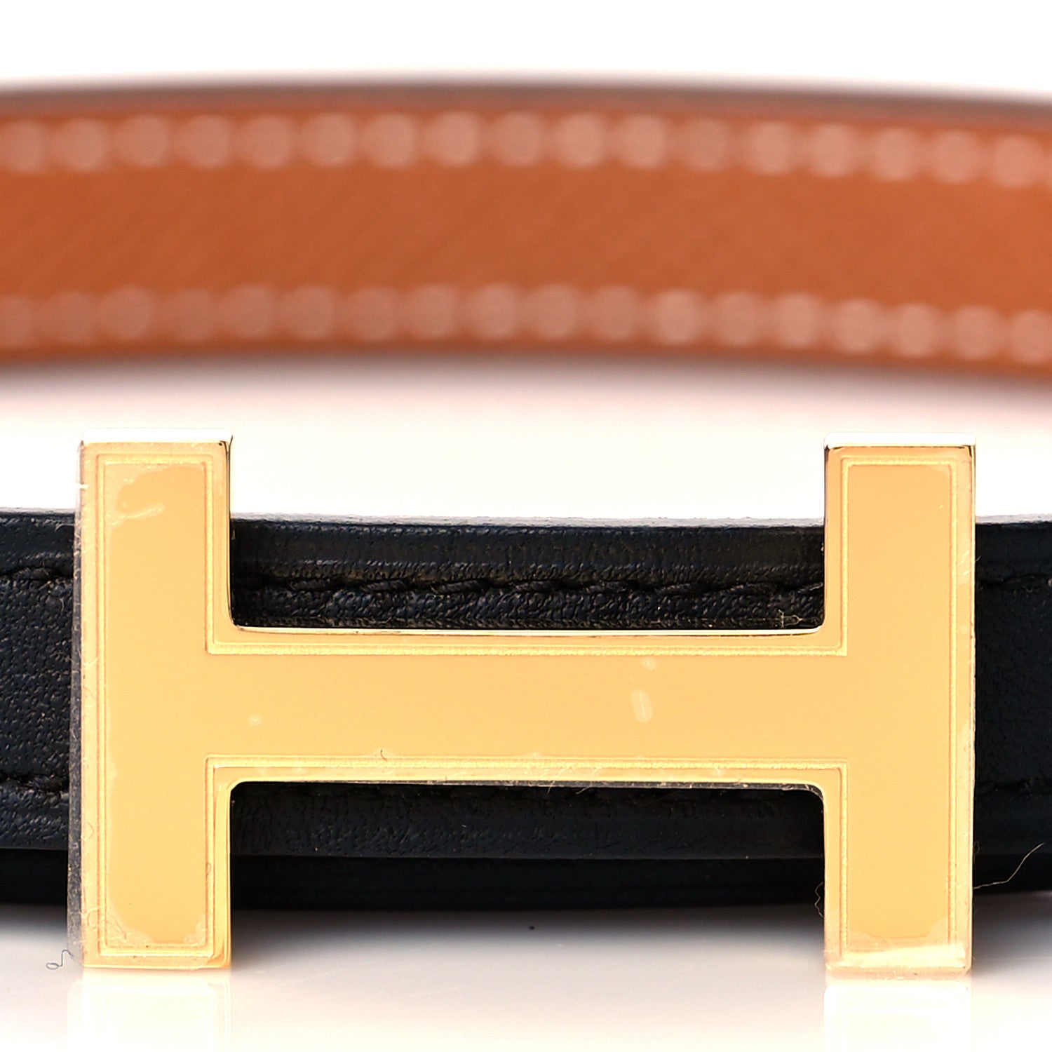Hermes Swift Epsom 13mm Focus Belt 75 Black Gold 2 of 7