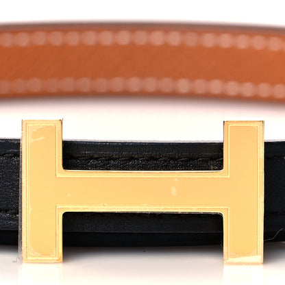 Hermes Swift Epsom 13mm Focus Belt 75 Black Gold 2 of 7