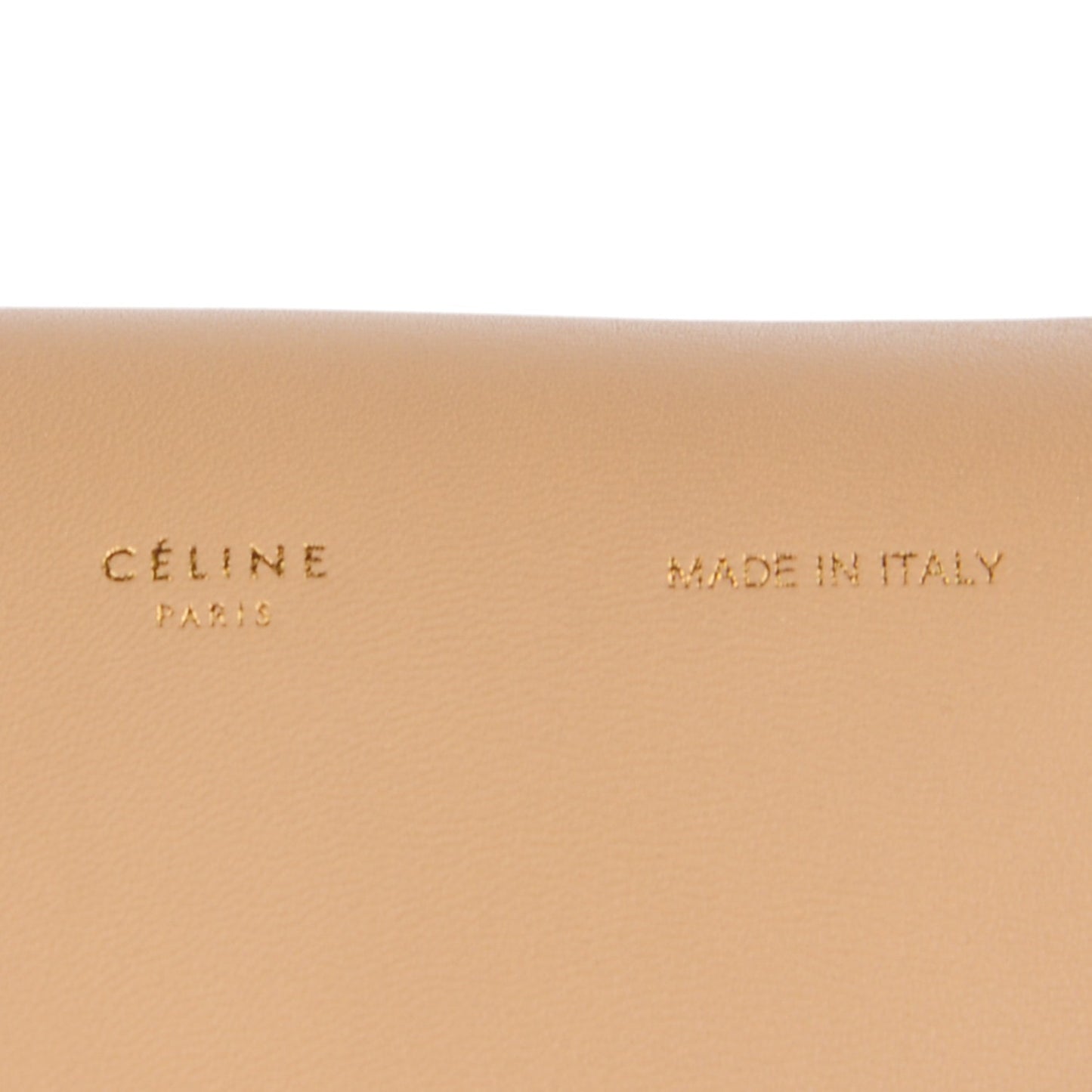 Calfskin Folded Clutch Beige