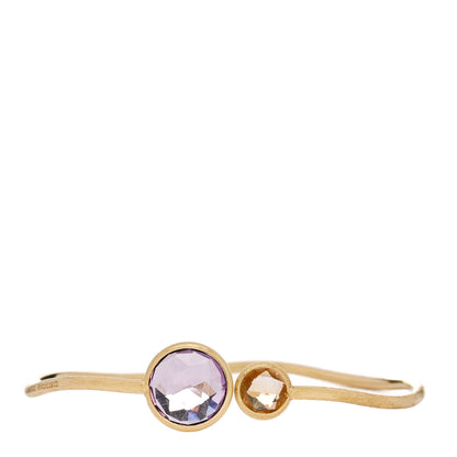 Marco Bicego 18K Yellow Gold Amethyst Citrine Jaipur Crossover Bangle Bracelet 1 of 5