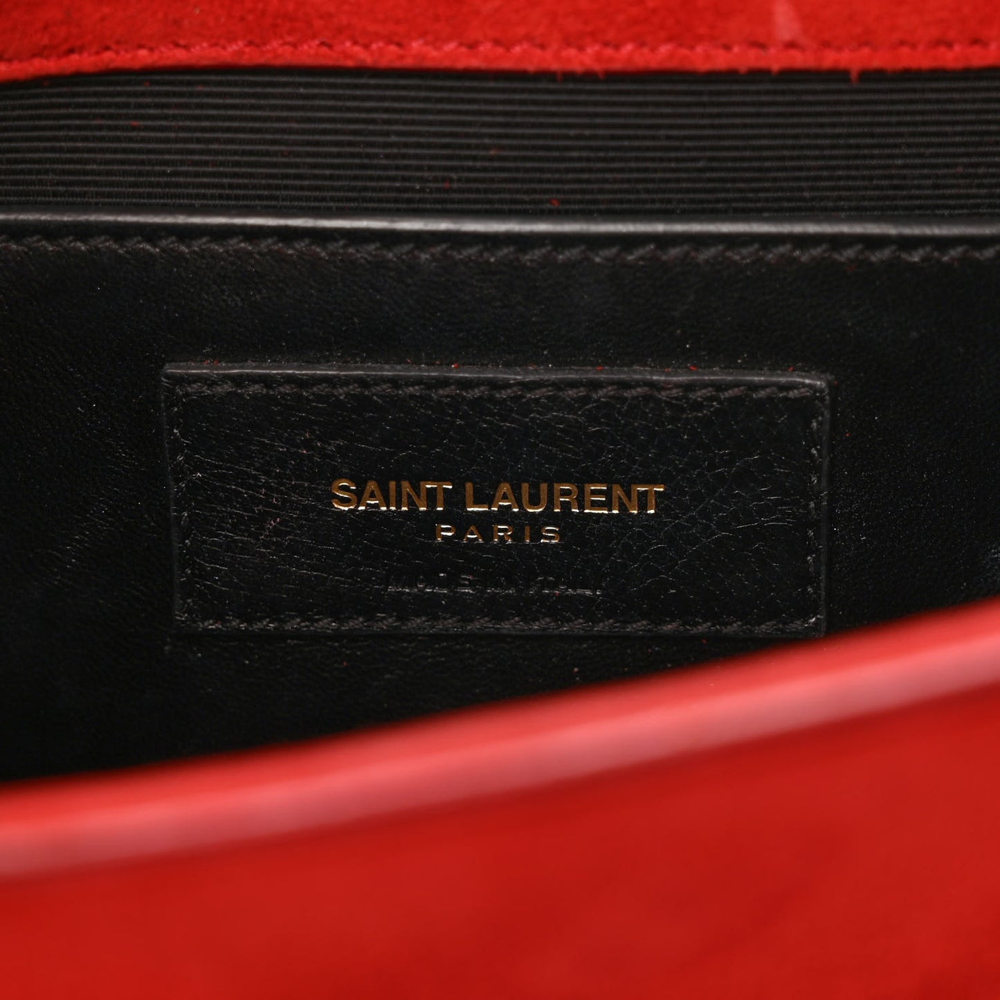 Suede Small Classic Monogram Kate Tassel Satchel Red