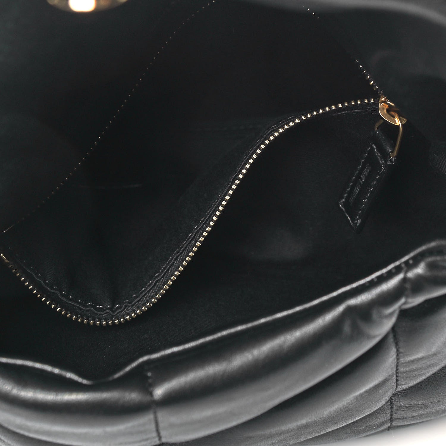 Saint Laurent Lambskin Quilted Small Loulou Puffer Monogram Chain Satchel Black 5 of 9