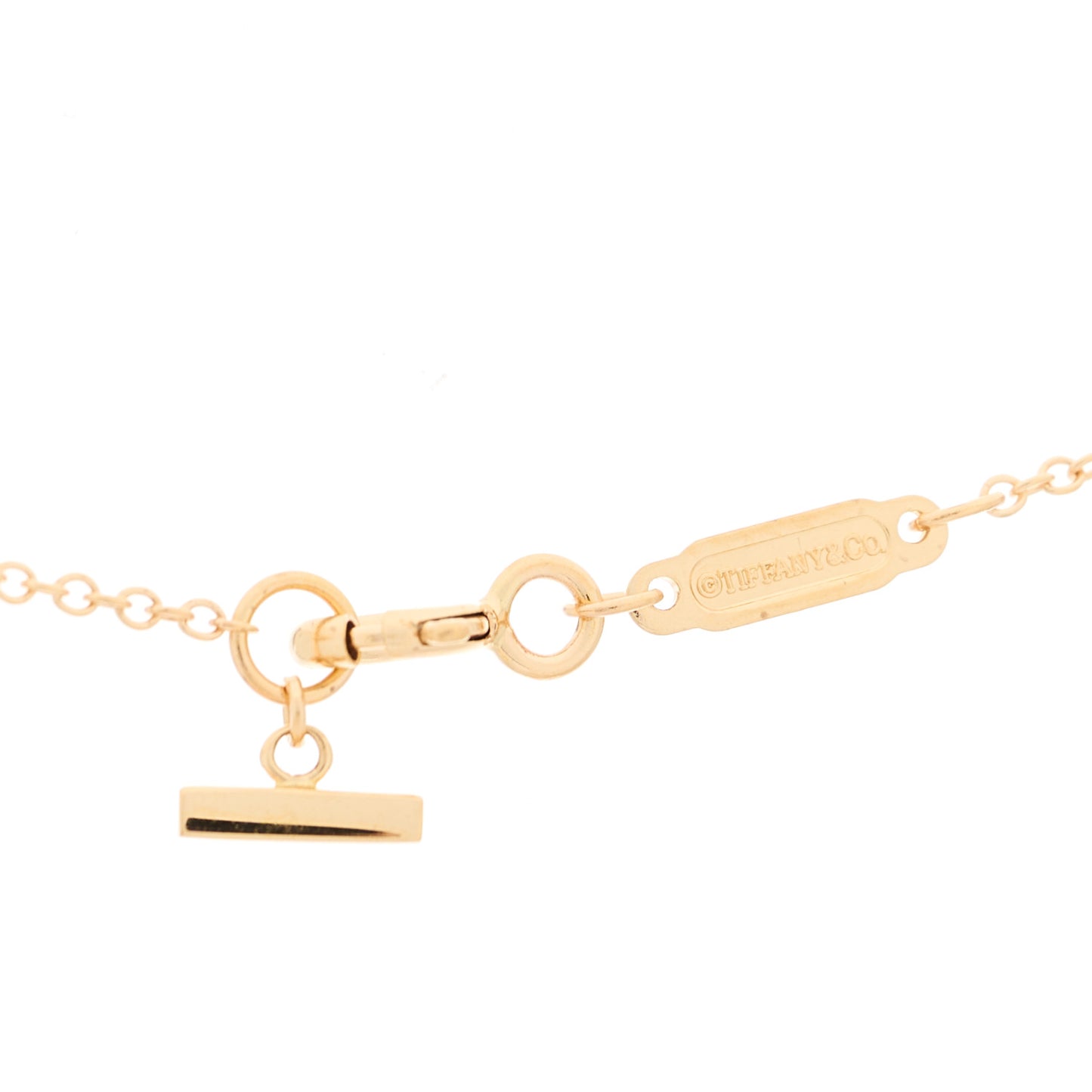 18K Rose Gold Small T Smile Pendant Necklace