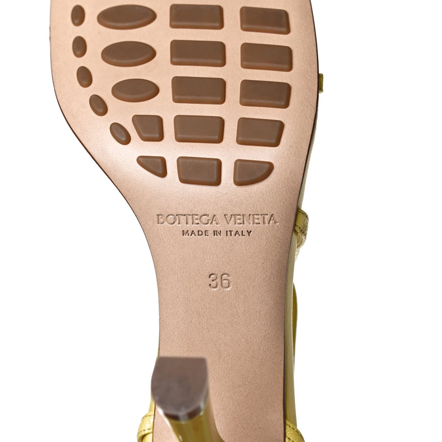 Crush Calfskin The Line 90mm Sandals 36 Acid