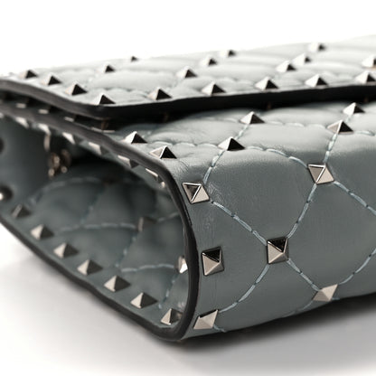 Valentino Garavani Nappa Rockstud Spike Wallet on Chain Nube 7 of 9
