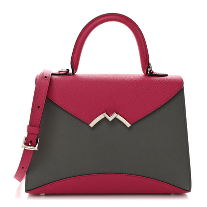 Moynat Carat Calfskin Bicolor Gabrielle PM Fuchsia Tourterelle 1 of 9