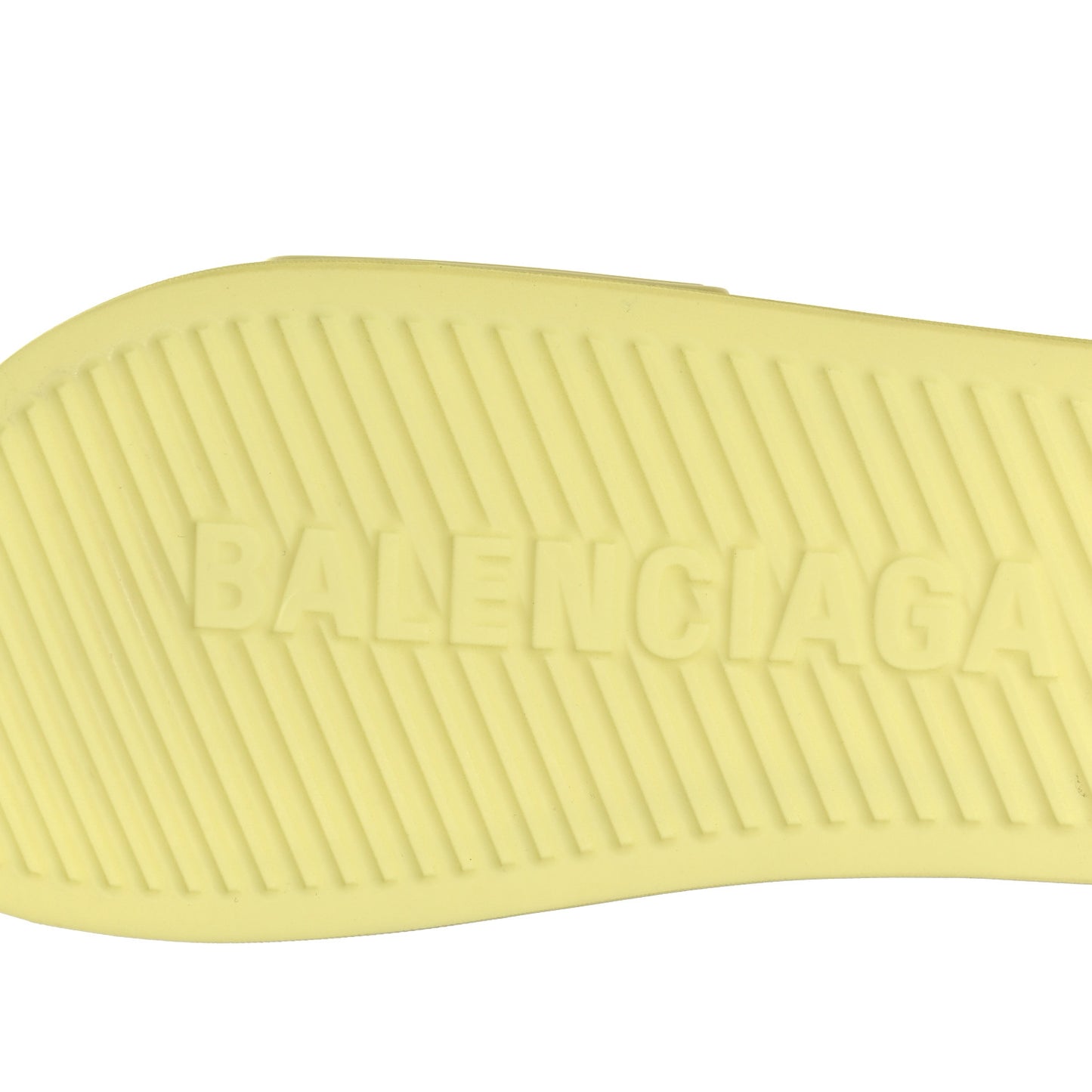 Smooth Rubber Logo Bi-Color Womens Pool Slide Sandals 36 Yellow Black