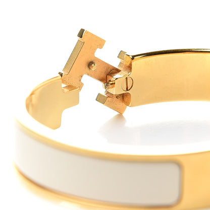 Hermes Enamel Narrow Clic Clac H Bracelet PM Craie 5 of 6