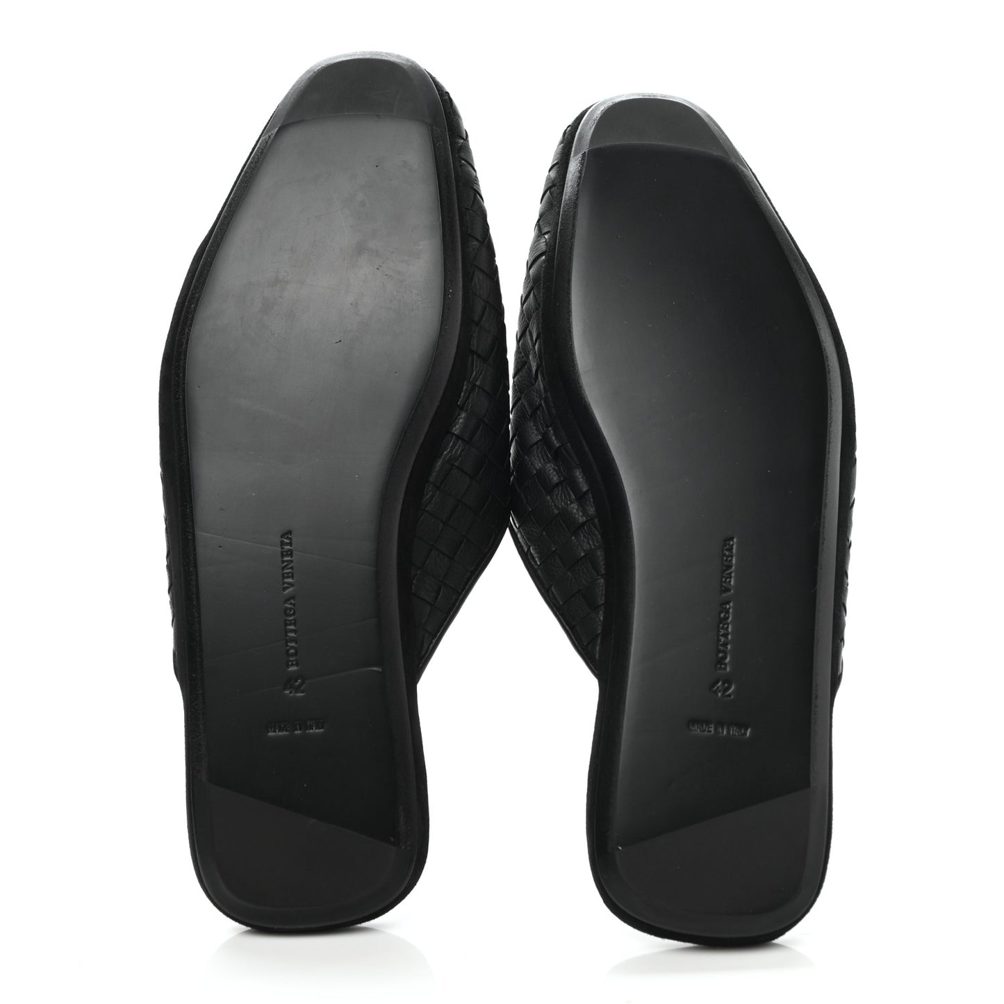 Nappa Intrecciato Womens Slipper Mules 42 Black