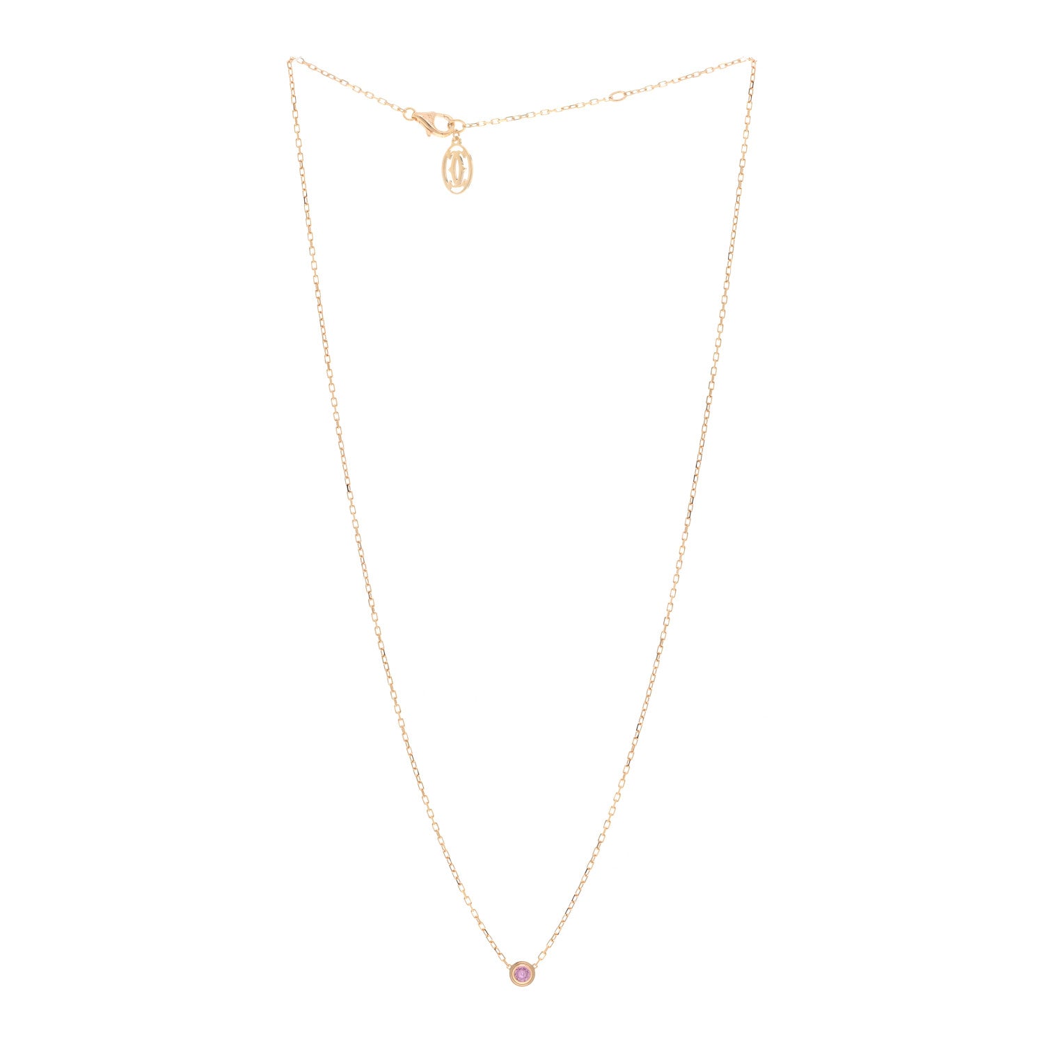 Cartier 18K Pink Gold Pink Sapphire D'Amour Pendant Necklace 3 of 5