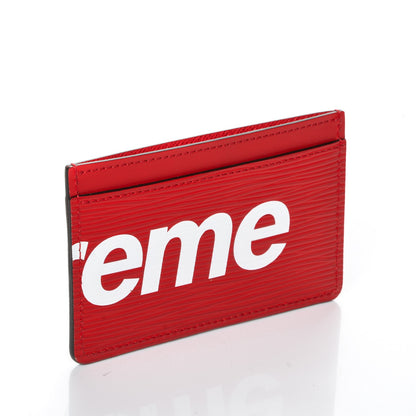 Louis Vuitton X SUPREME Epi Card Holder Red 3 of 7