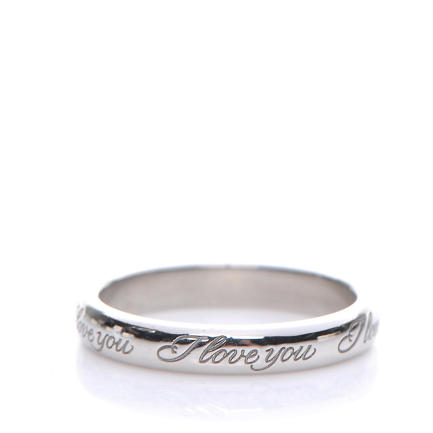 Platinum Notes I Love You Narrow Ring 5