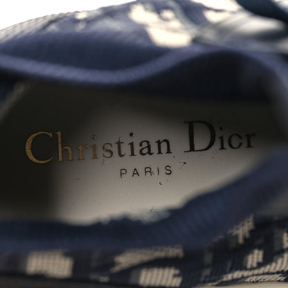 Christian Dior Technical Knit Calfskin Oblique Womens Walk'n Dior Mid Top Sneakers 37.5 Deep Blue 9 of 9