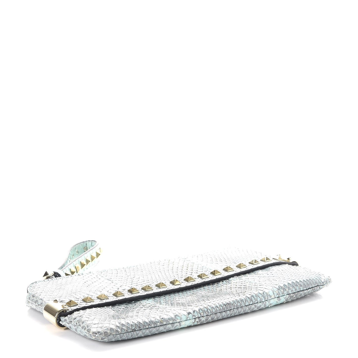 Python Rockstud Clutch Blue