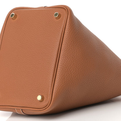 Hermes Taurillon Clemence Picotin Lock 18 PM Gold 8 of 8