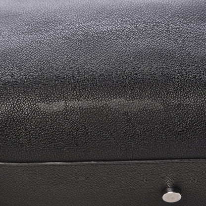 Saint Laurent Grained Calfskin Medium Rive Gauche Cabas Black 19 of 22