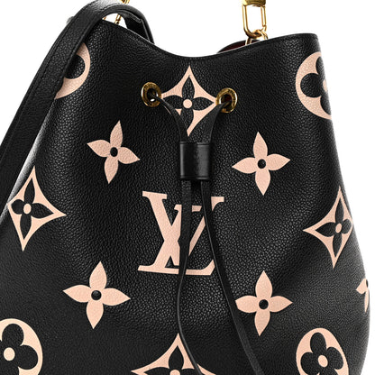 Louis Vuitton Empreinte Monogram Giant Neonoe MM Black Beige 7 of 10