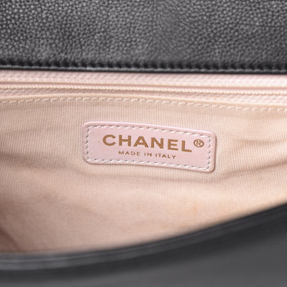 Chanel Caviar Quilted Large Studded Flap Black 7 of 14