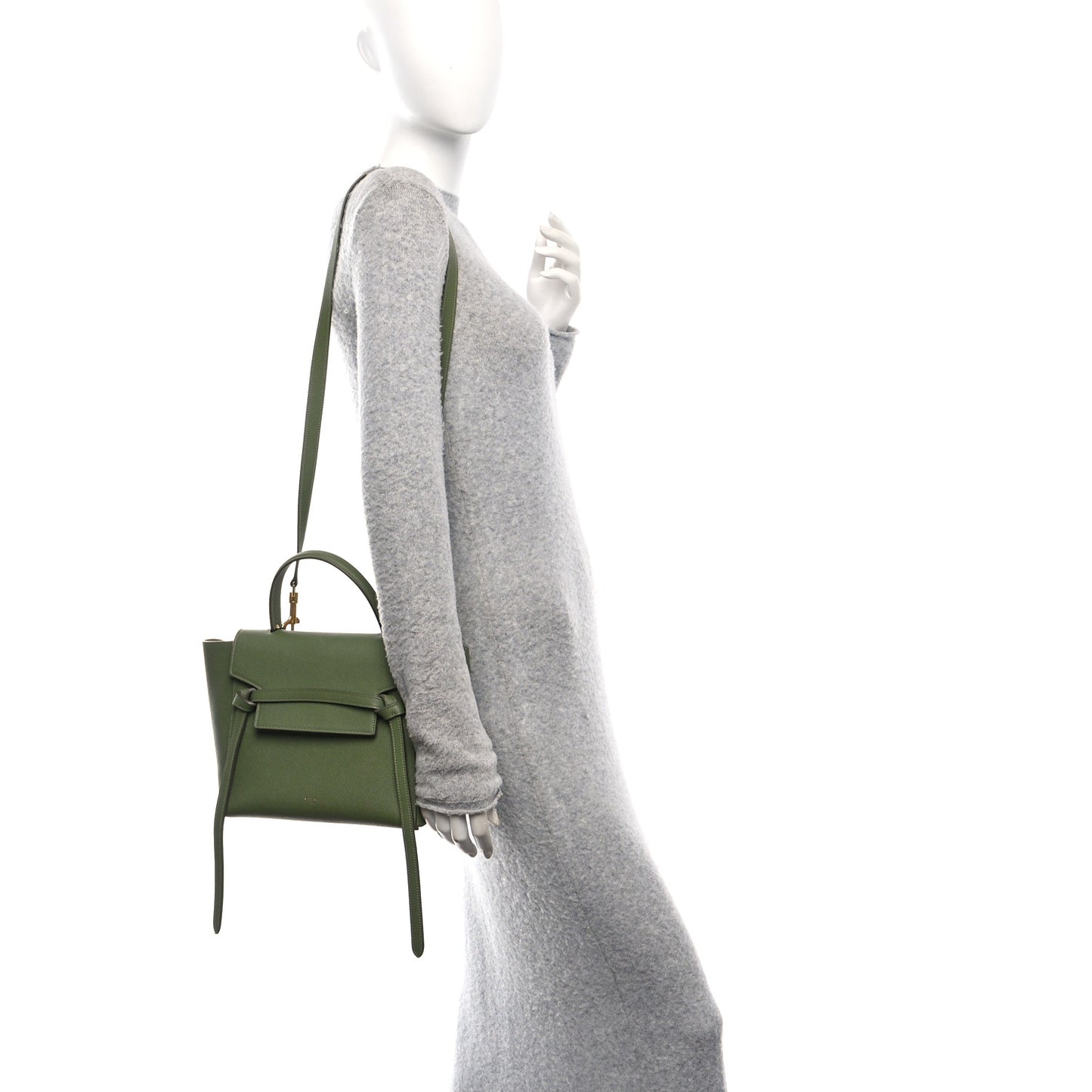 Grained Calfskin Micro Belt Bag Light Khaki
