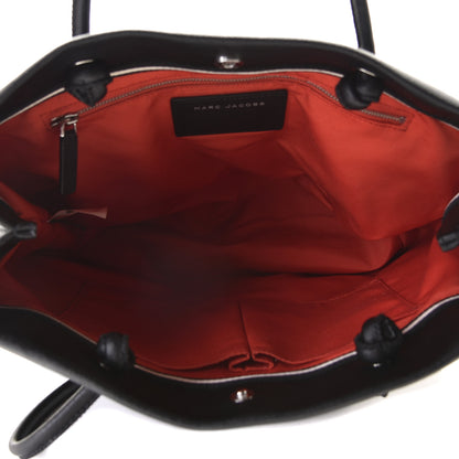 Marc Jacobs Calfskin Embossed Logo East West Shopper Tote Black 7 of 8