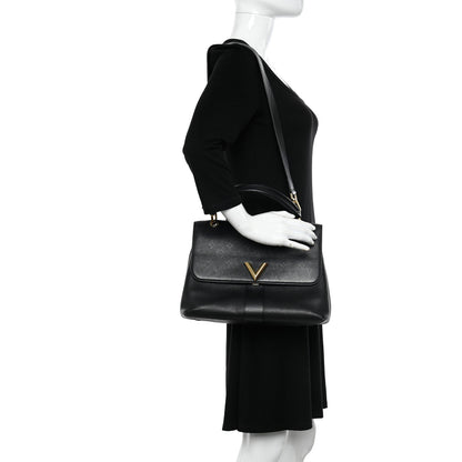 Louis Vuitton Calfskin Monogram Very One Handle Black 2 of 13