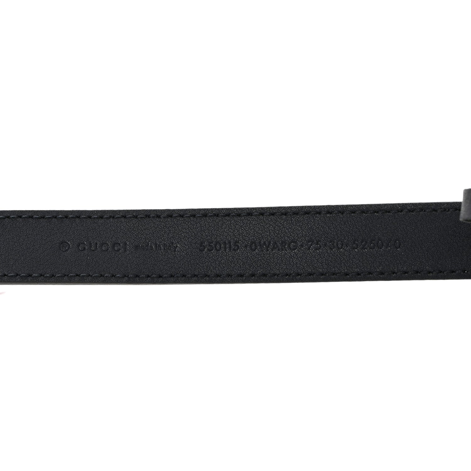 Gucci Calfskin 20mm Torchon Double G Sylvie Belt 85 34 Off White Blue Red 3 of 5