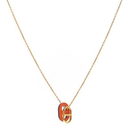 Hermes Swift O'Maillon Pendant Necklace Orange 3 of 8