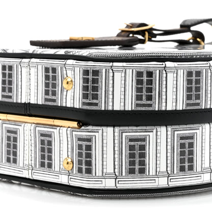 Louis Vuitton X FORNASETTI Calfskin Architettura Petite Boite Chapeau White Black 8 of 10