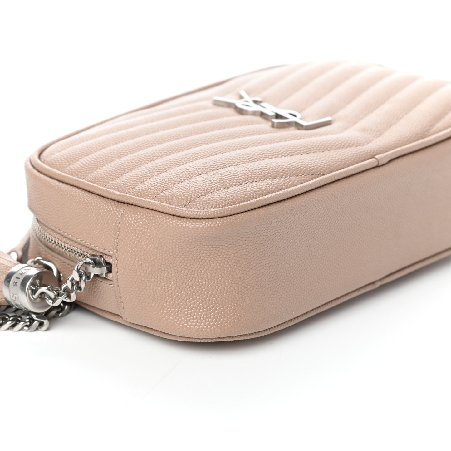 Grain De Poudre Matelasse Monogram Mini Lou Camera Bag Dark Beige