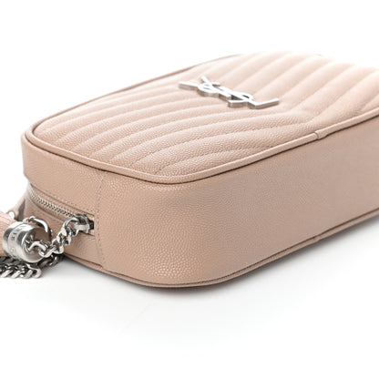 Saint Laurent Grain De Poudre Matelasse Monogram Mini Lou Camera Bag Dark Beige 8 of 9