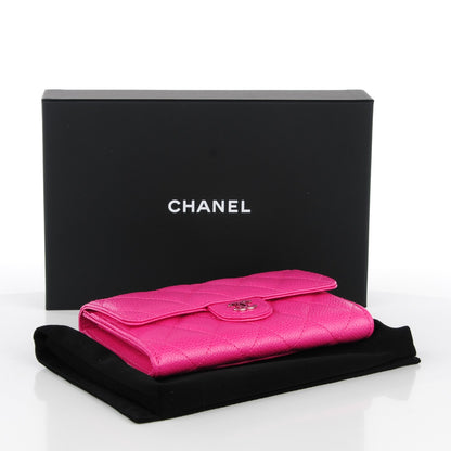 Chanel Caviar Quilted Small Flap Wallet Pink 3 of 7