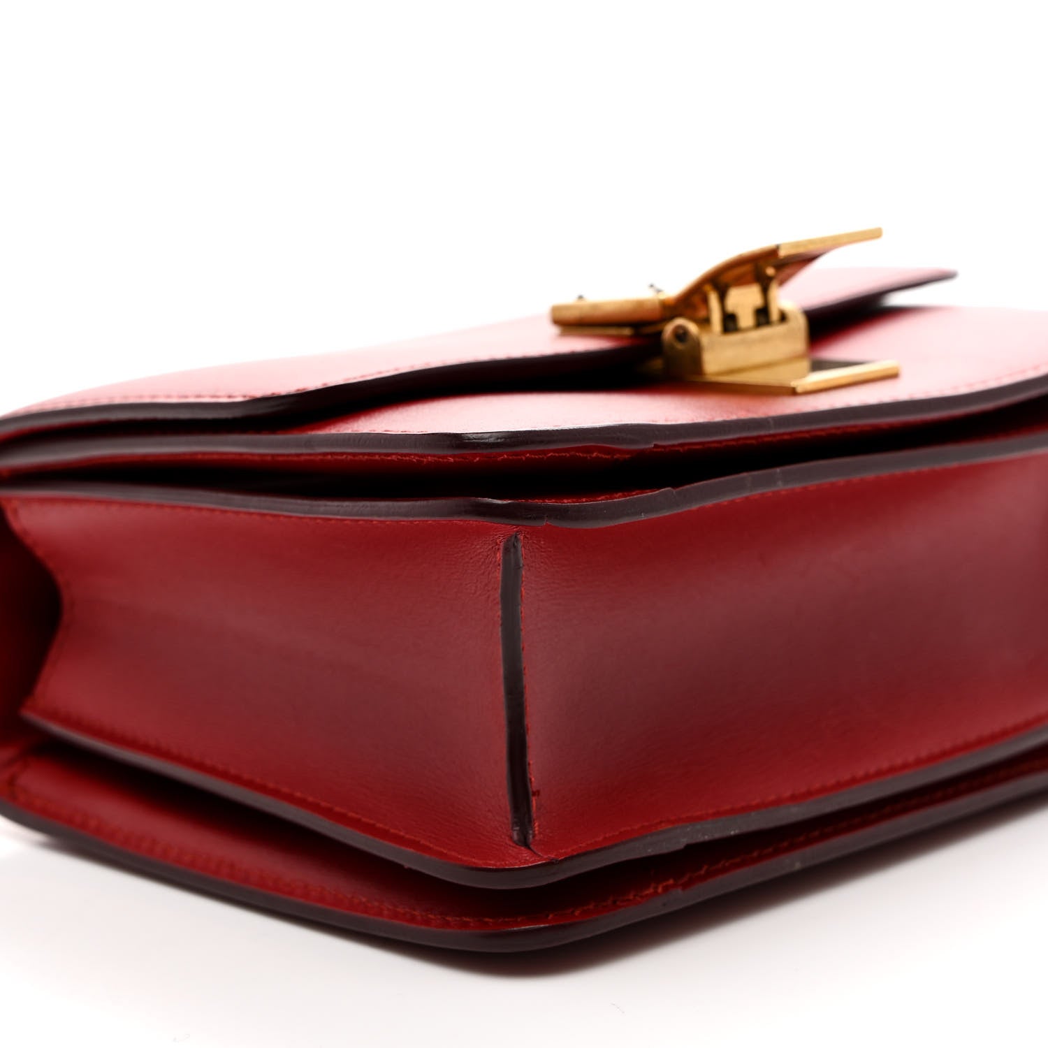 Celine Smooth Calfskin Small Classic Box Flap Bag Red 8 of 14