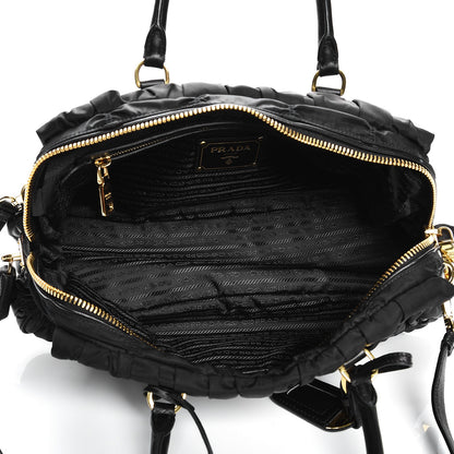 Prada Tessuto Nylon Gaufre Shopping Satchel Black 6 of 10